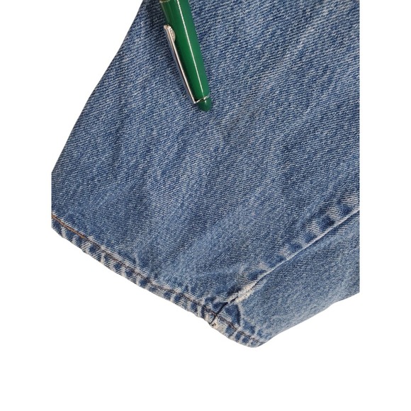 Vtg 80s Levis 557 Blue Jeans Mens 33x34 Distressed Straight Tapered (30x32) USA - Picture 11 of 15